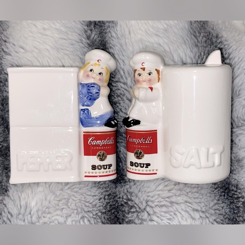 Vintage 1996 Campbell's Soup Kids Ceramic Salt and Pepper Shakers